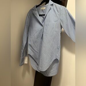 Rag & Bone Blue and White Striped Button-Down Shirt